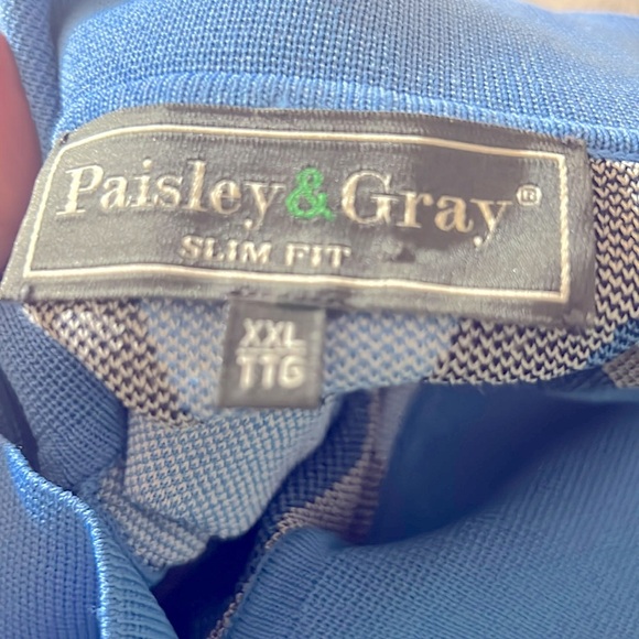 Paisley &‎ Gray Eagle Wave Polo Shirt Men’s Size XXLBlue White - Picture 3 of 6